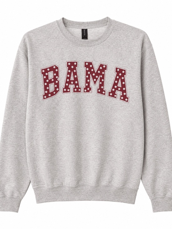 Gildan Tops - Bama Girl Polka Dot Sweatshirt – Gray